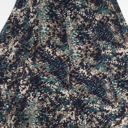 CC Womens Multicoloured Geometric Polyester A-Line Skirt Size S