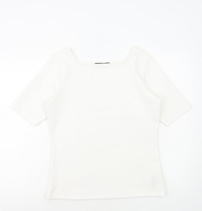 Womens UK Size 12 Marks and Spencer White Basic Blouse