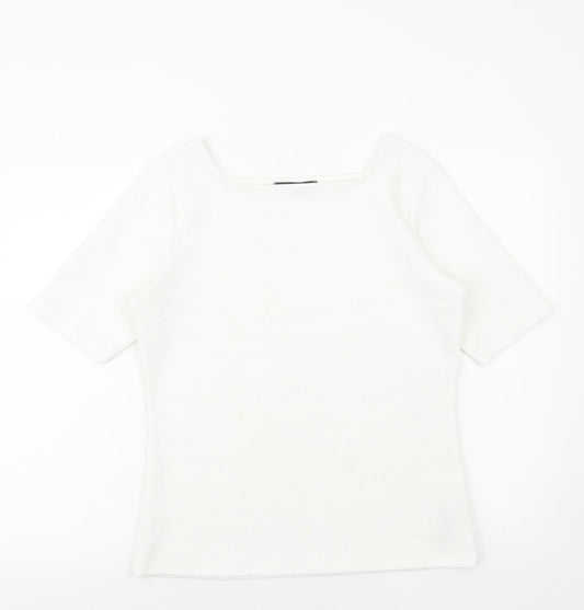 Womens UK Size 12 Marks and Spencer White Basic Blouse