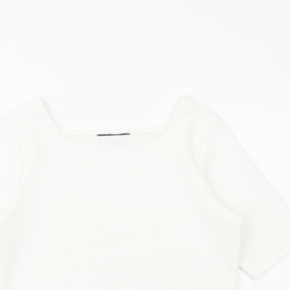 Womens UK Size 12 Marks and Spencer White Basic Blouse