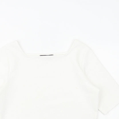 Womens UK Size 12 Marks and Spencer White Basic Blouse