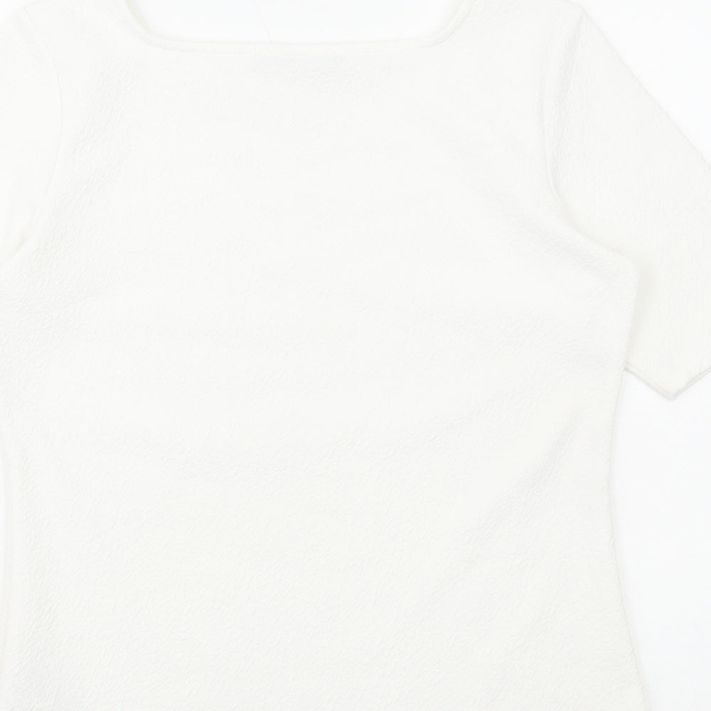Womens UK Size 12 Marks and Spencer White Basic Blouse