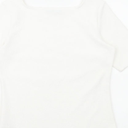 Womens UK Size 12 Marks and Spencer White Basic Blouse