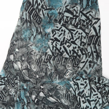 Be Beau Womens Multicoloured Geometric Polyester Trumpet Skirt Size 10 Zip