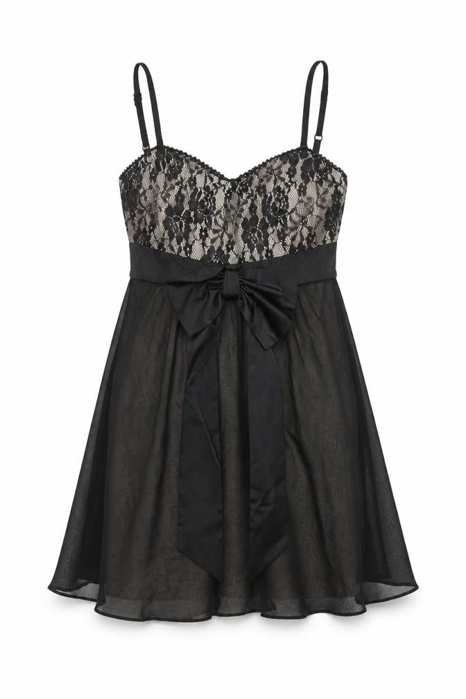 Miso Womens Black Polyester Slip Dress Size 10 Sweetheart Pullover