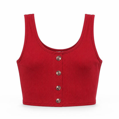 Womens UK Size M ROMWE Red Cropped Tank