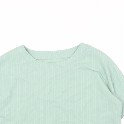 Womens UK Size S Preworn Green Basic Blouse