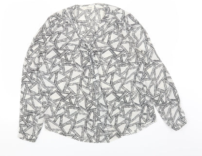 Womens UK Size 12 Linea White Basic Blouse
