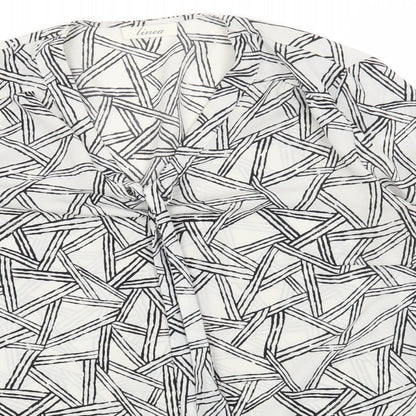 Womens UK Size 12 Linea White Basic Blouse