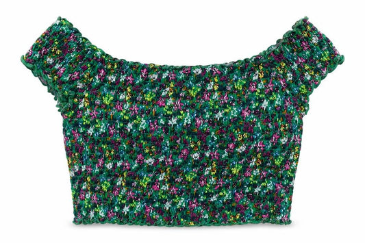 Womens UK Size M Divided by H&M Multicoloured Cropped Blouse