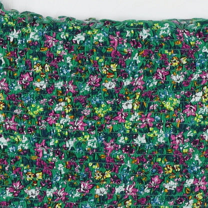 Womens UK Size M Divided by H&M Multicoloured Cropped Blouse