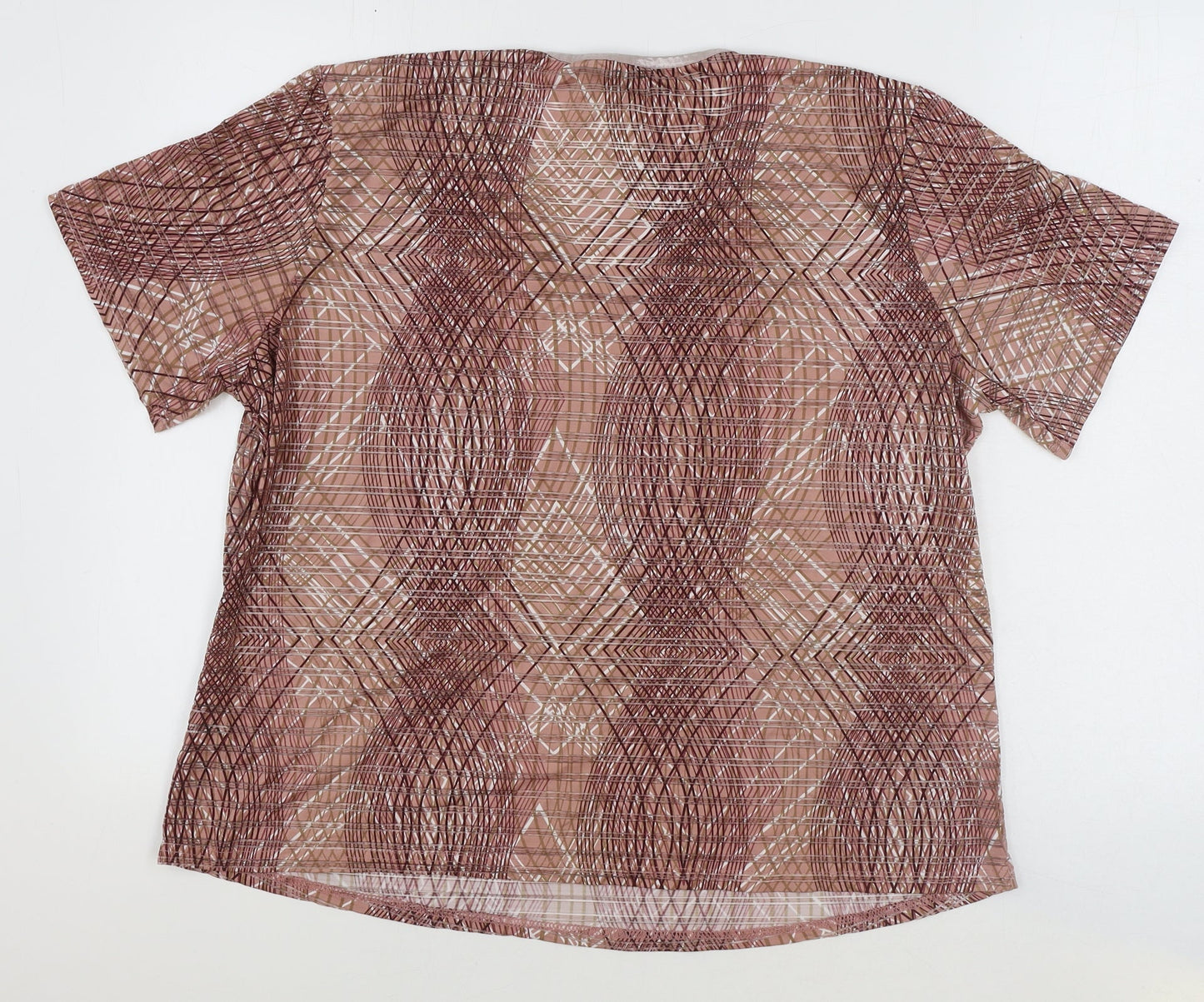 Womens UK Size L BM Brown Basic T-Shirt