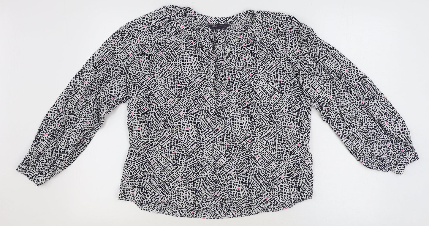 Womens UK Size 6 Marks and Spencer Multicoloured Basic Button-Up