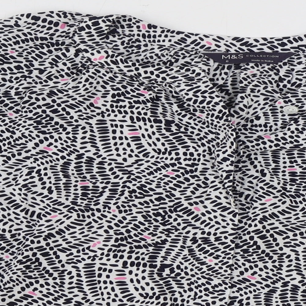 Womens UK Size 6 Marks and Spencer Multicoloured Basic Button-Up