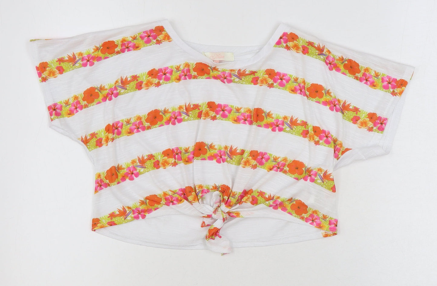 Womens UK Size 8 Miso Multicoloured Basic T-Shirt