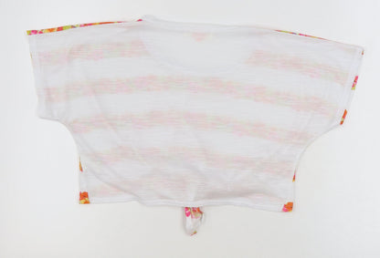 Womens UK Size 8 Miso Multicoloured Basic T-Shirt