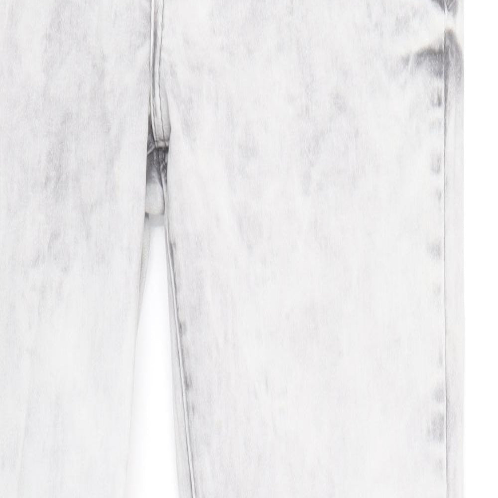 New Look Womens Grey Cotton Skinny Jeans Size 8 Regular Zip