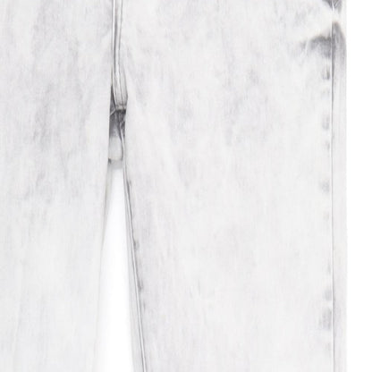 New Look Womens Grey Cotton Skinny Jeans Size 8 Regular Zip