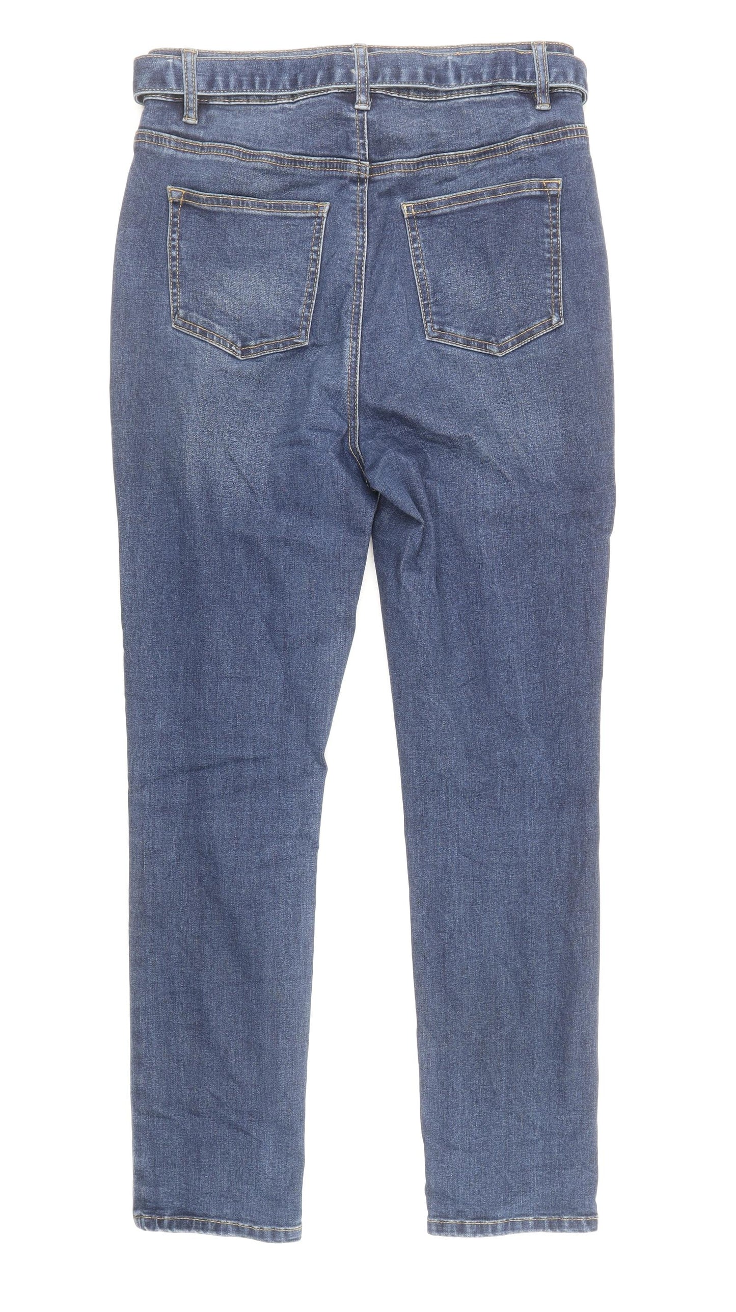 TU Womens Blue Cotton Skinny Jeans Size 10 Regular Zip