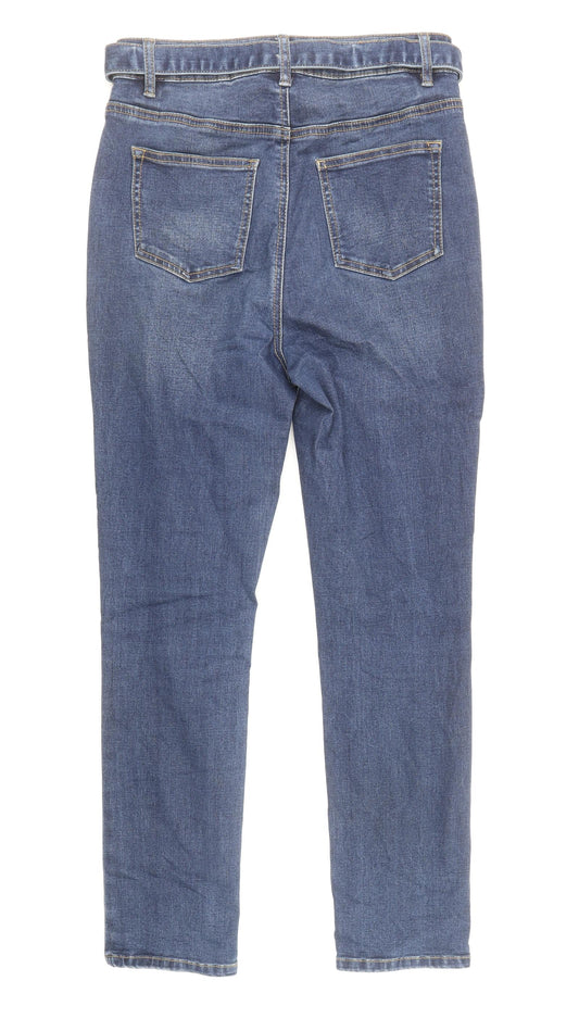 TU Womens Blue Cotton Skinny Jeans Size 10 Regular Zip