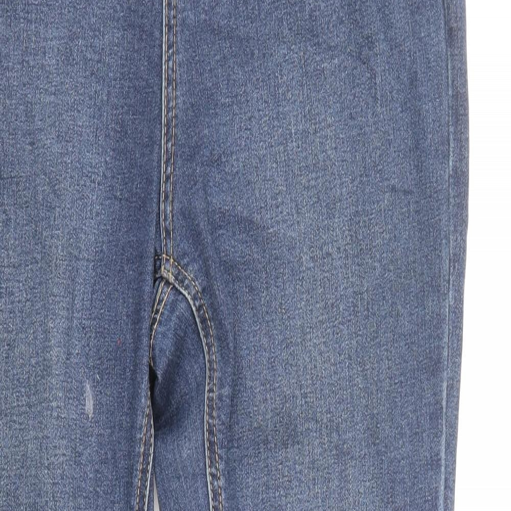 TU Womens Blue Cotton Skinny Jeans Size 10 Regular Zip