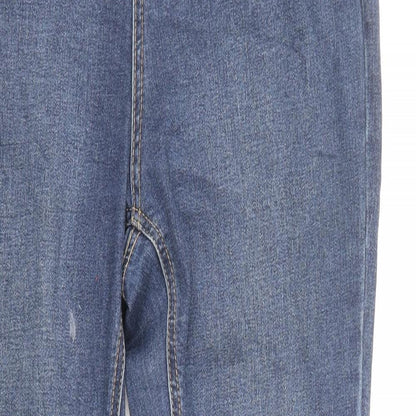 TU Womens Blue Cotton Skinny Jeans Size 10 Regular Zip