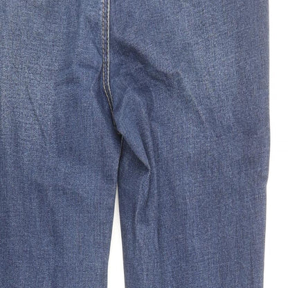 TU Womens Blue Cotton Skinny Jeans Size 10 Regular Zip