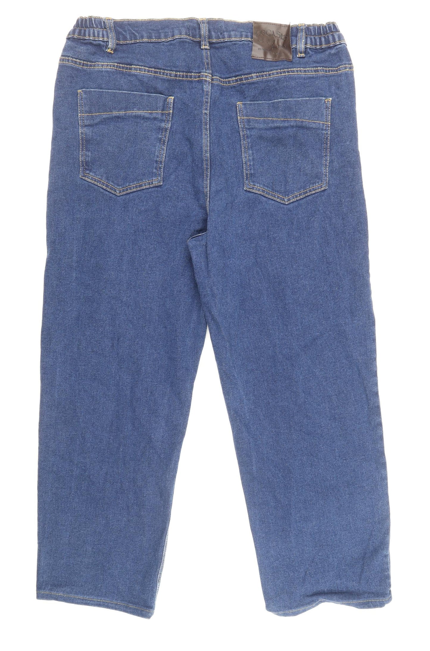 Pegasus Womens Blue Cotton Straight Jeans Size 38 in Regular Zip