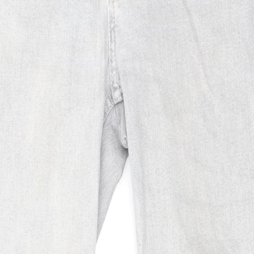 Mango Womens Grey Cotton Skinny Jeans Size 60 in Regular Zip