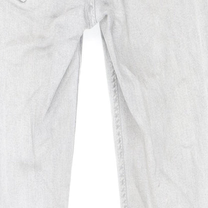 Mango Womens Grey Cotton Skinny Jeans Size 60 in Regular Zip