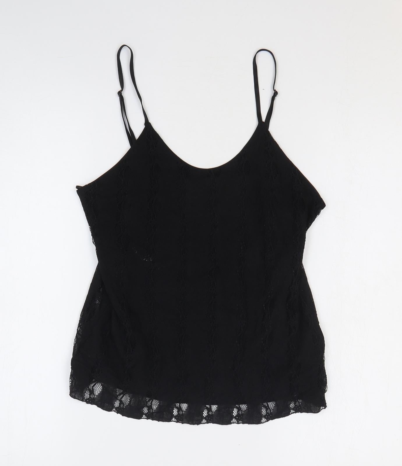 Womens UK Size M Sky Designs Black Camisole Blouse
