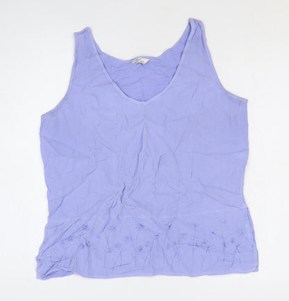Womens UK Size 12 Marks and Spencer Blue Basic Tank