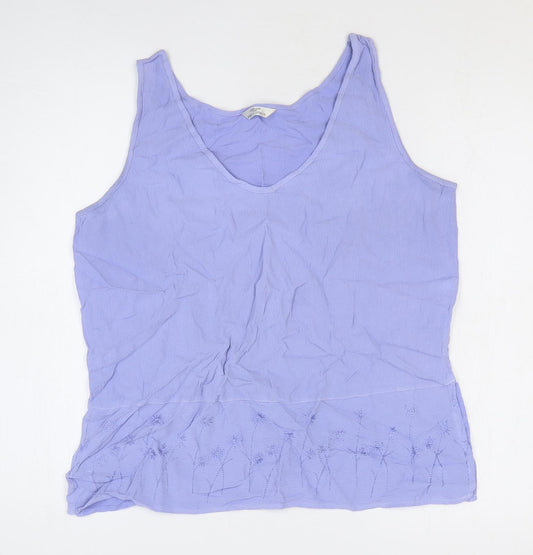 Womens UK Size 12 Marks and Spencer Blue Basic Tank