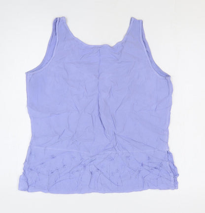 Womens UK Size 12 Marks and Spencer Blue Basic Tank