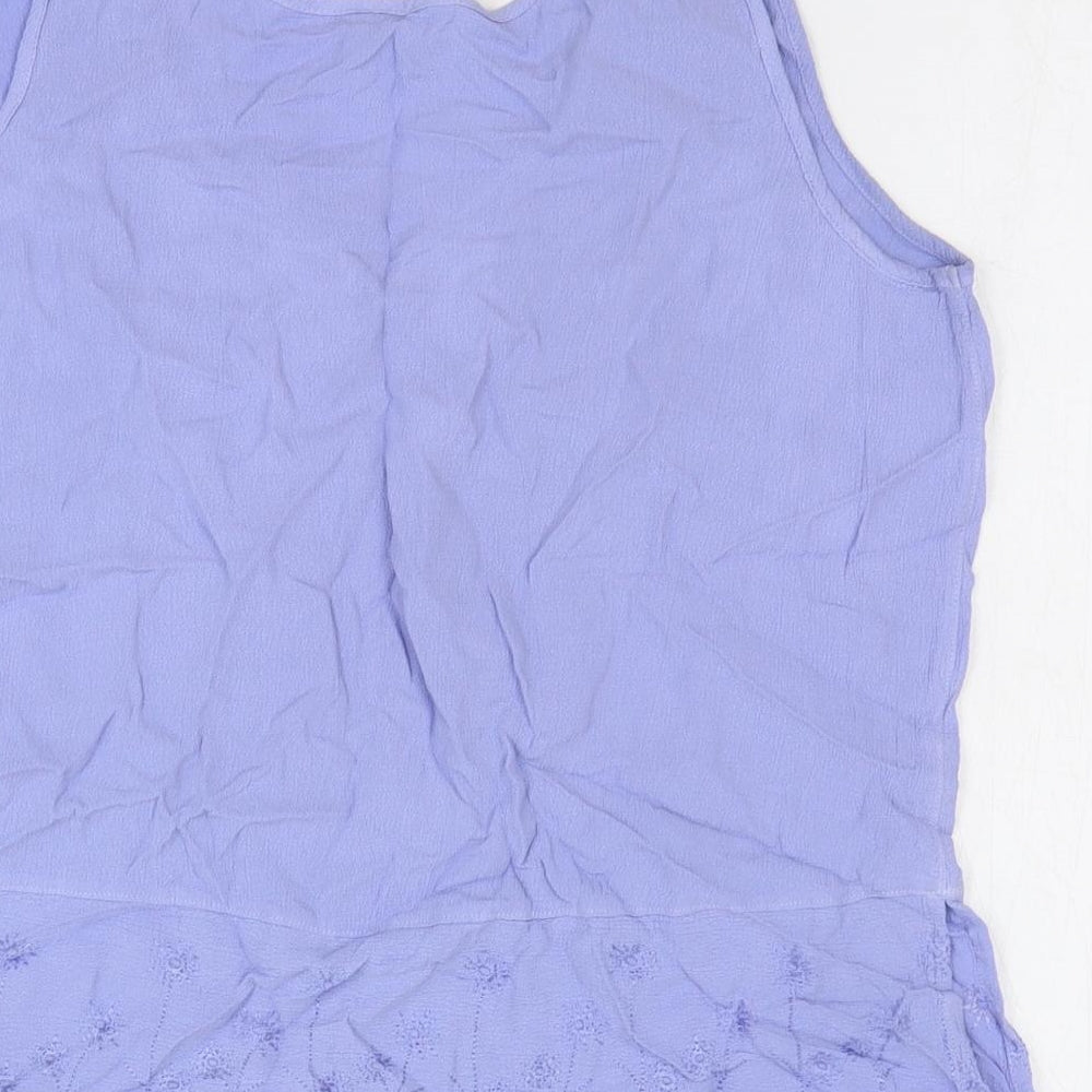 Womens UK Size 12 Marks and Spencer Blue Basic Tank