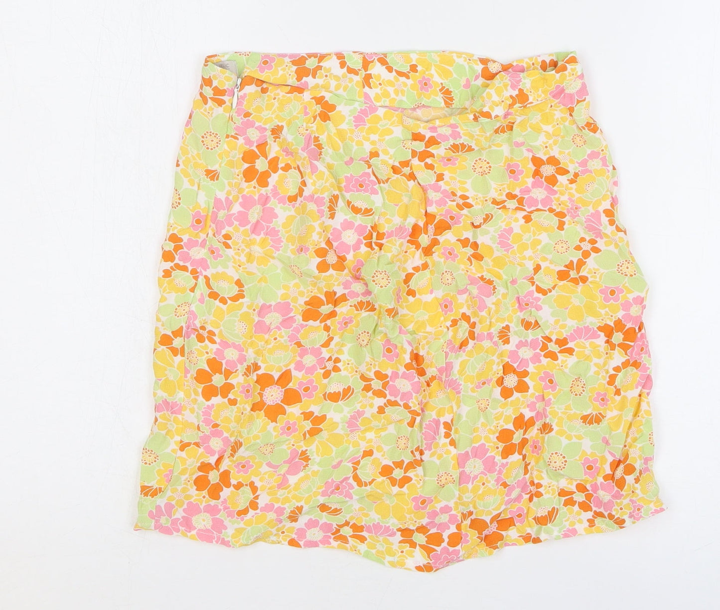 Marks and Spencer Womens Multicoloured Floral Polyester Mini Skirt Size 26 in