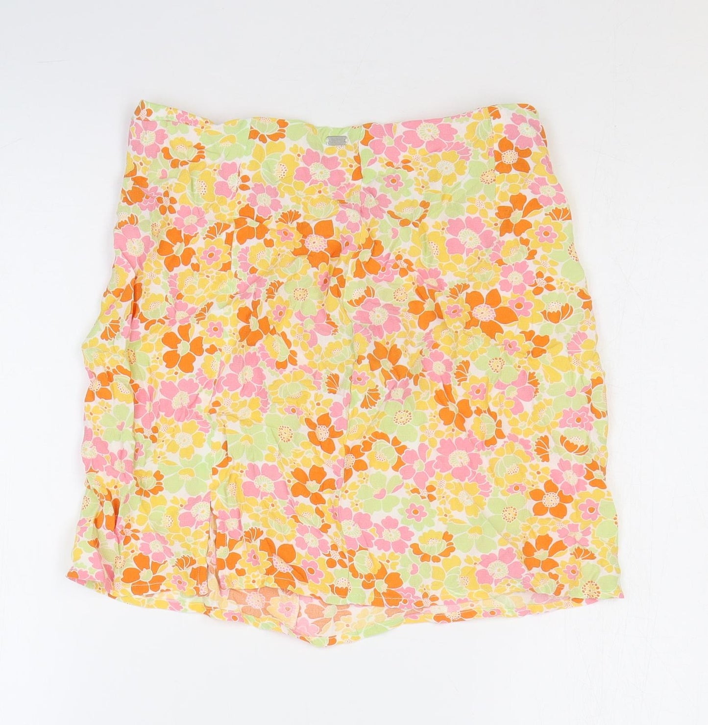 Marks and Spencer Womens Multicoloured Floral Polyester Mini Skirt Size 26 in