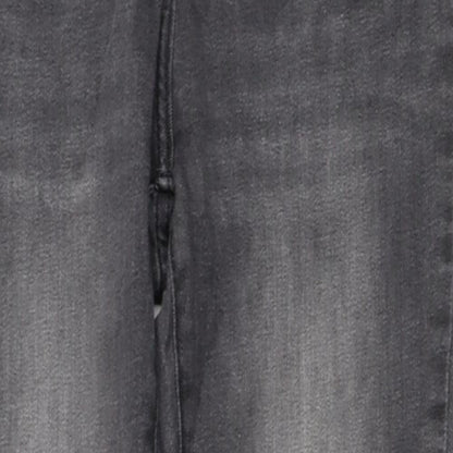 NEXT Womens Grey Cotton Skinny Jeans Size 28 in Regular Drawstring