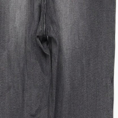 NEXT Womens Grey Cotton Skinny Jeans Size 28 in Regular Drawstring