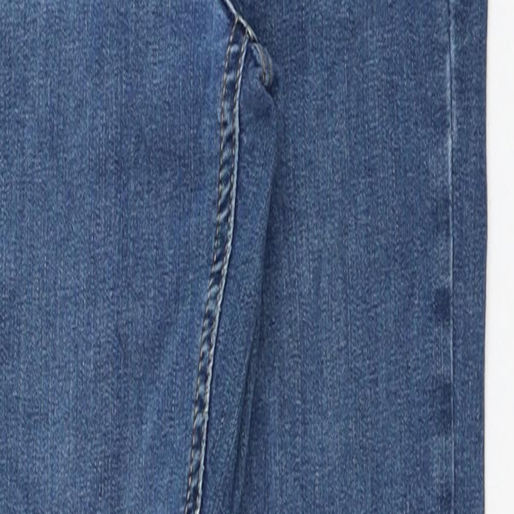 Topshop Womens Blue Cotton Skinny Jeans Size 25 in L32 in Regular Zip