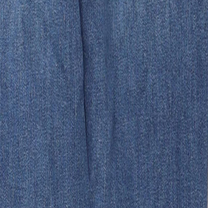 Topshop Womens Blue Cotton Skinny Jeans Size 25 in L32 in Regular Zip
