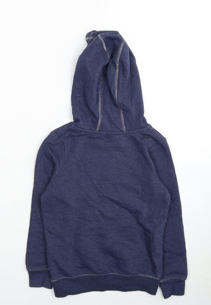 George Girls Blue Cotton Pullover Hoodie One Size Pullover - Love Heart