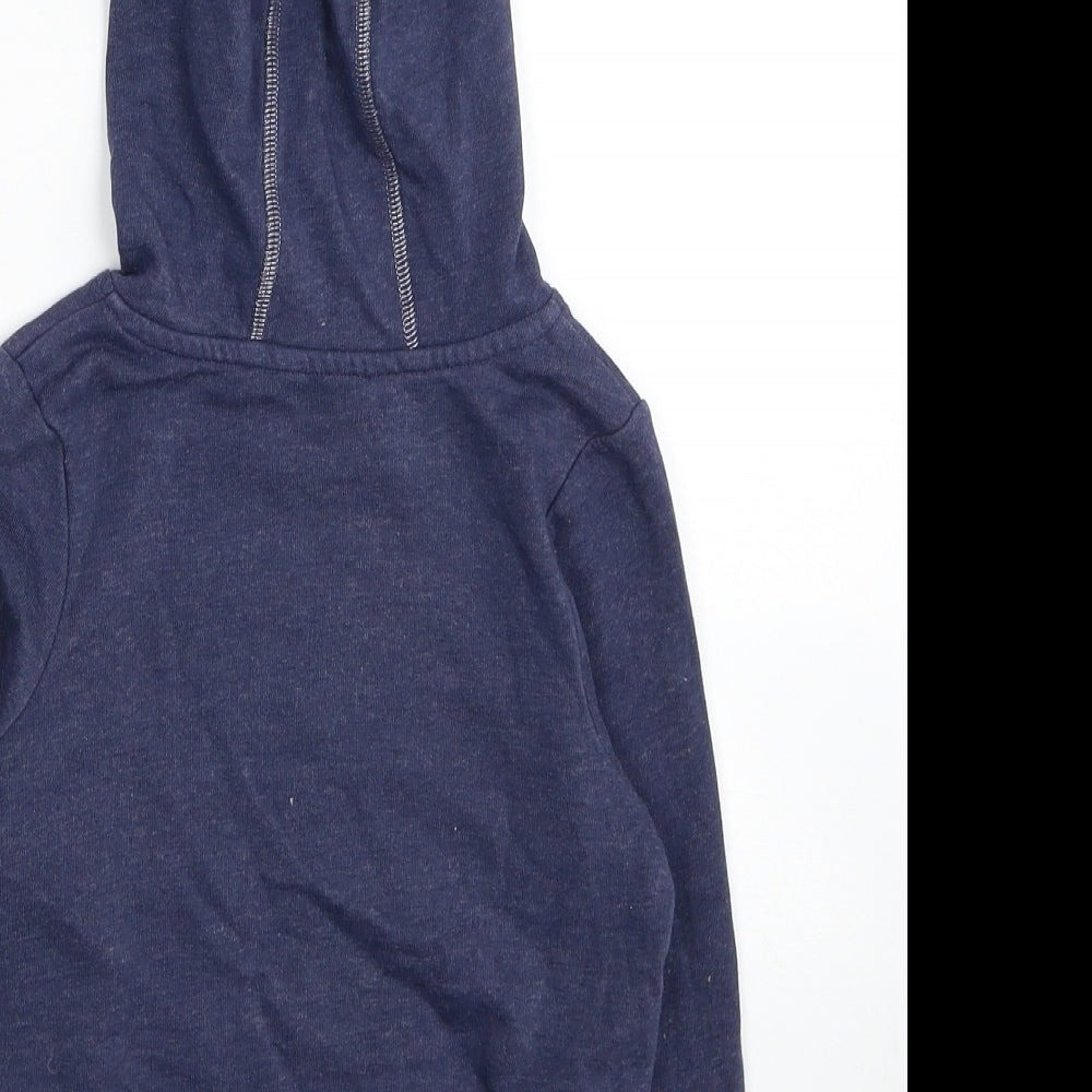 George Girls Blue Cotton Pullover Hoodie One Size Pullover - Love Heart