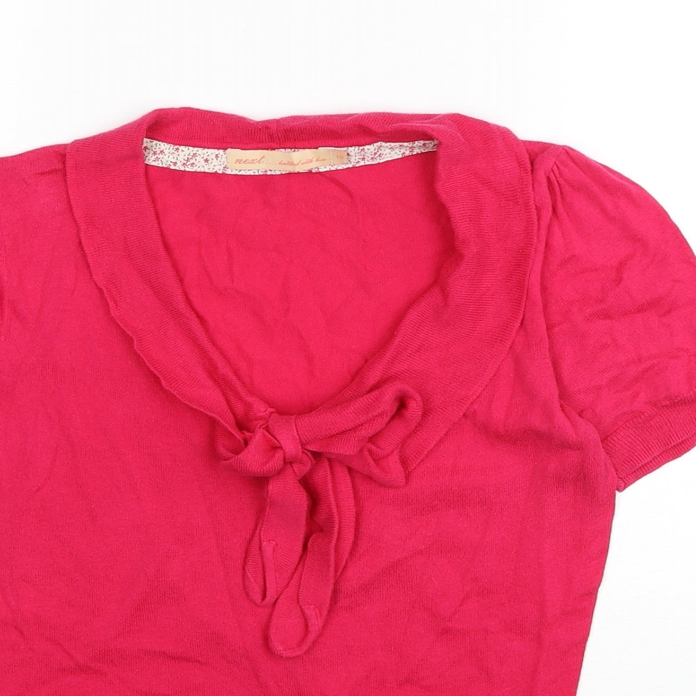 Womens UK Size 10 NEXT Pink Basic Blouse
