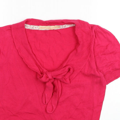 Womens UK Size 10 NEXT Pink Basic Blouse