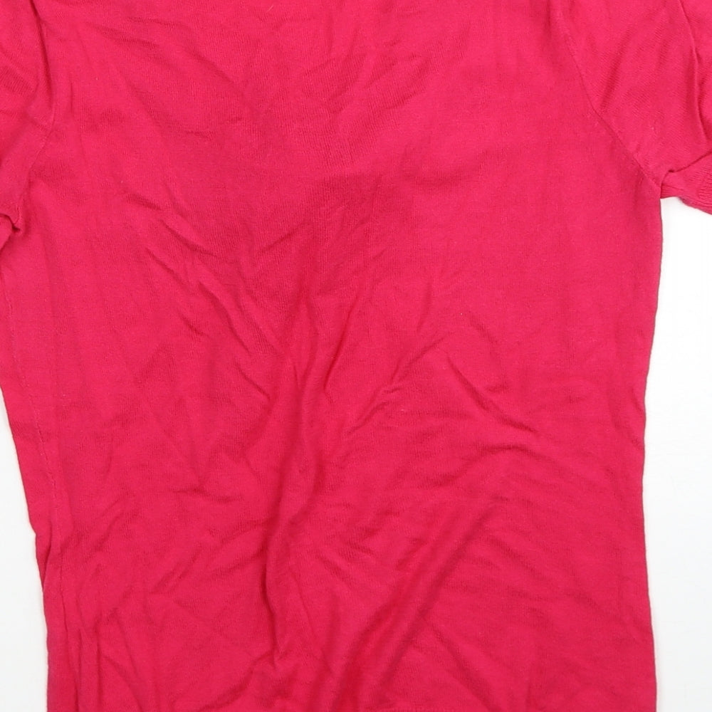 Womens UK Size 10 NEXT Pink Basic Blouse