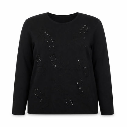 Womens UK Size 18 Pure & Natural Black Pullover Jumper