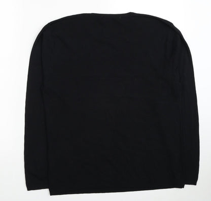 Womens UK Size 18 Pure & Natural Black Pullover Jumper