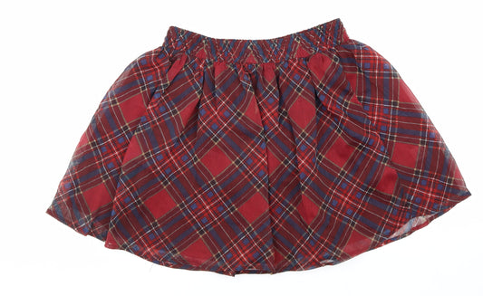 Glamorous Womens Red Geometric Polyester Pettiskirt Skirt Size 12