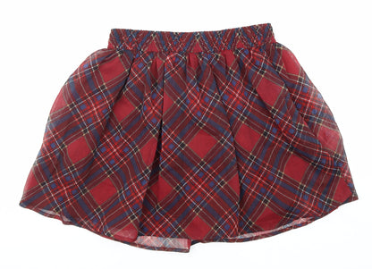 Glamorous Womens Red Geometric Polyester Pettiskirt Skirt Size 12